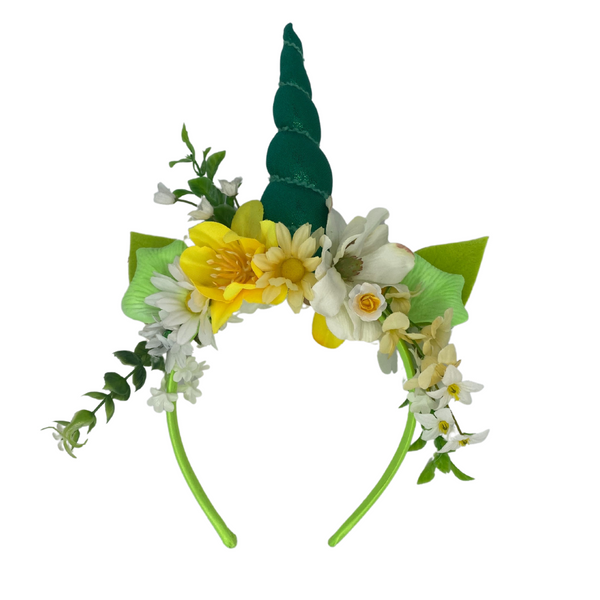 Unicorn Headpiece - Green & Yellow