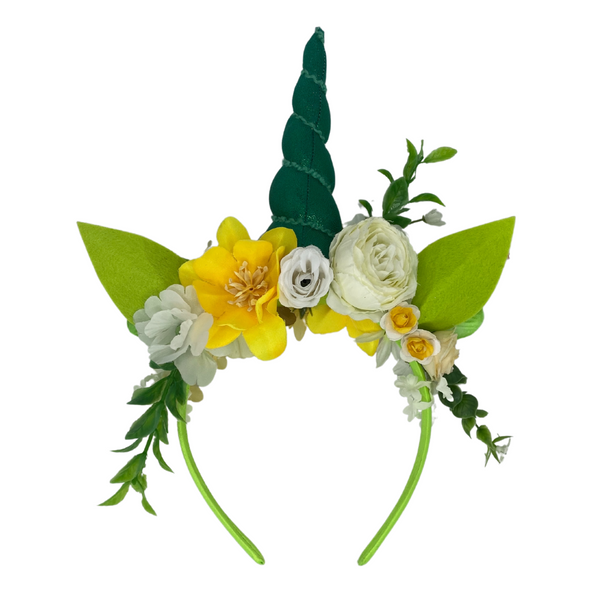 Unicorn Headpiece - Green & Yellow