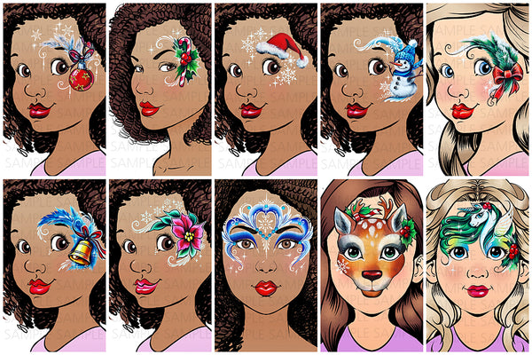 Sparkling Faces Ultimate Face Painting Guide - MAGICAL CHRISTMAS DESIGNS - Milena