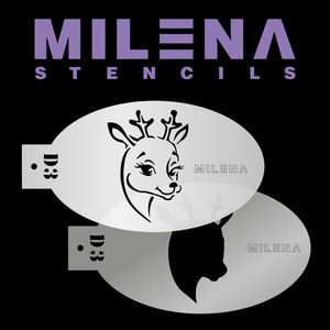 Milena Stencil D3 - Smiling Reindeer
