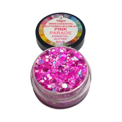 Essential Glitter Balm - PINK PARADE (UV Reactive)