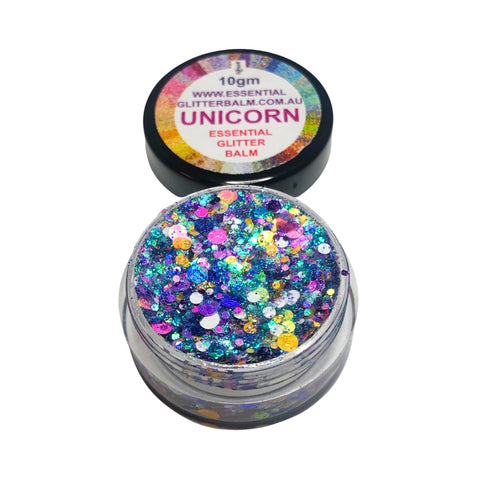 Essential Glitter Balm - UNICORN (UV Reactive)