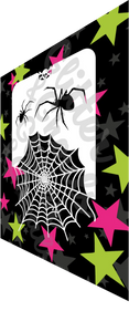 Glitter & Ghouls Stencils SPIDERS WEB TATTOO  14cm x 21cm