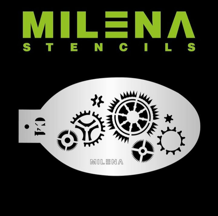 Milena Stencil C4 - Rotating Gears