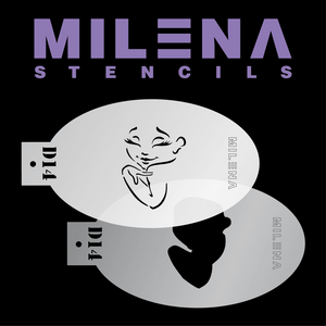 Milena Stencil D14 - Girl with closed Eyes