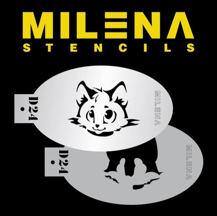 Milena Stencil D24 - Cute Kitty
