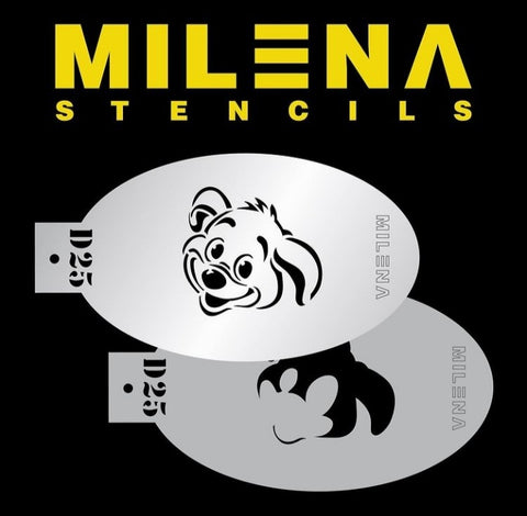 Milena Stencil D25 - Happy Puppy