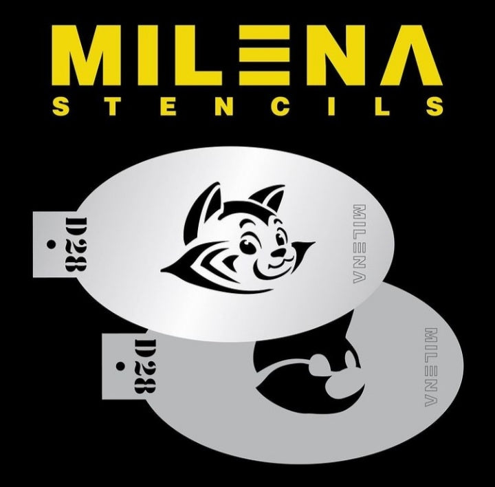 Milena Stencil D28 - Cute Tiger