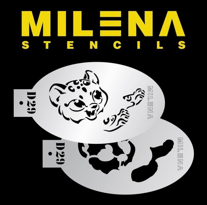 Milena Stencil D29 - Cute Cheetah