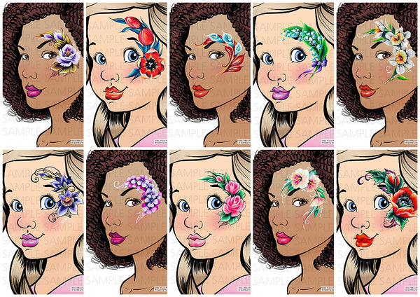 Sparkling Faces Ultimate Face Painting Guide - FLOWERS VOL 2 - Milena