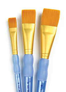 Flat/Wash 3PC Brush Set - Crafters Choice Golden Taklon #215