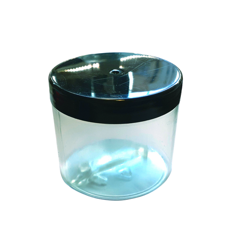 250ml Water Jar Clear with Black Lid