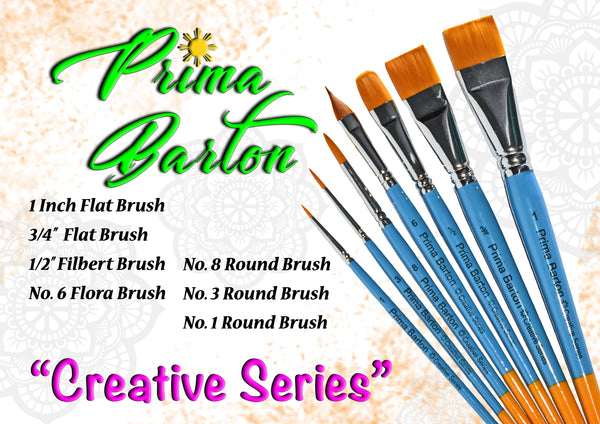 Prima Barton Brushes<br />1" Flat - Looney Bin Products 