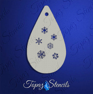Topaz Stencil SNOWFLAKES #3