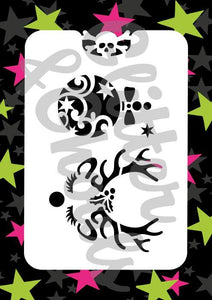 Glitter & Ghouls Stencils REINDEER & BAUBLES 6.5 x 9.5cm - Looney Bin Products 