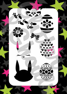 Glitter & Ghouls Stencils EASTER 9 x 14cm - Looney Bin Products 