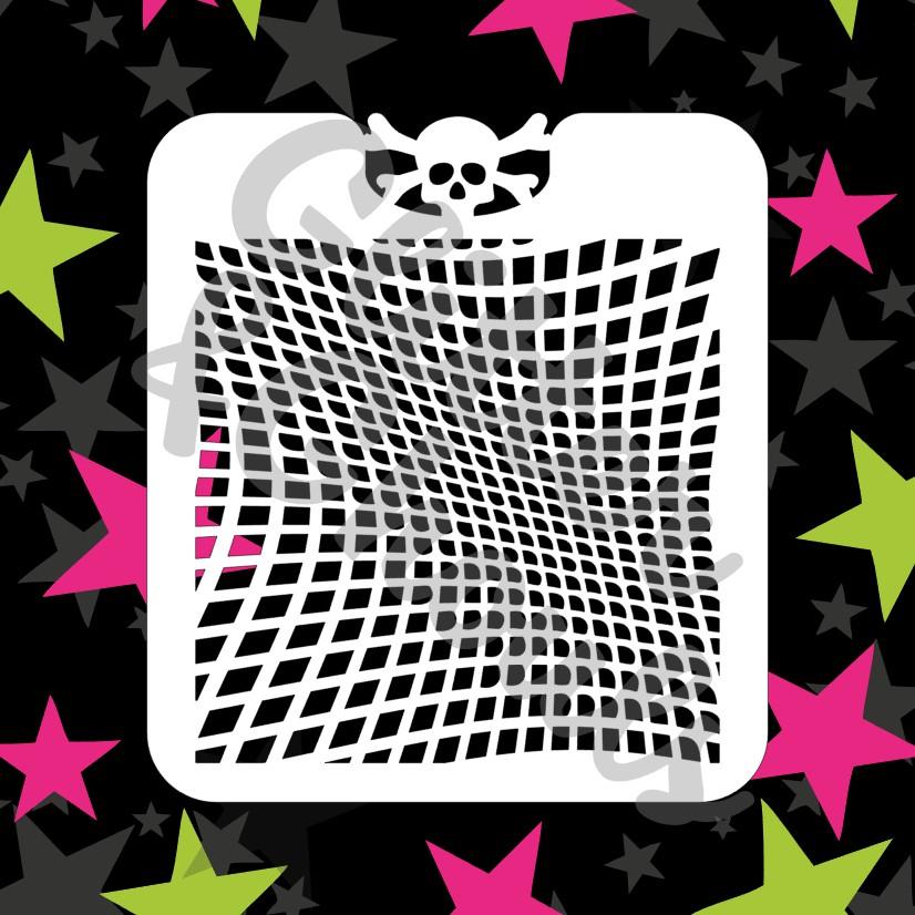 Glitter & Ghouls Stencils SPIDER NET 9.5 x10.5cm - Looney Bin Products 